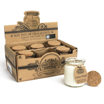 Candele profumate in vasetto di soia Linen Fresh