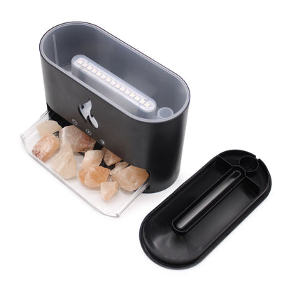 Diffusore di aromi Blaze - Camera di sale dell'Himalaya - USB-C - Effetto fiamma (sale incluso)