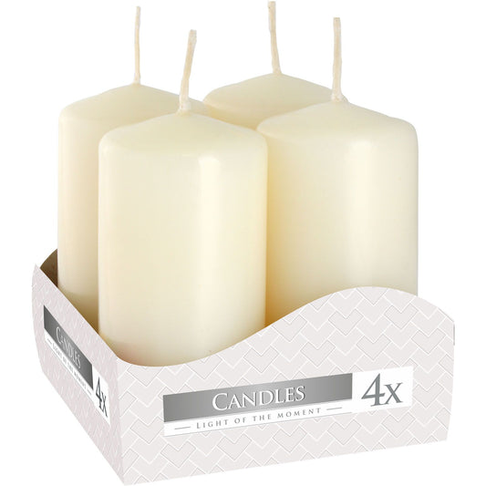 Set di candele 40 × 80 mm (4 pezzi) – avorio
