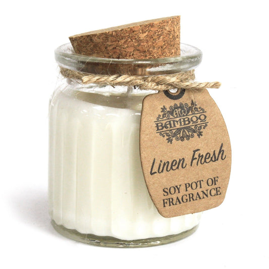 Candele profumate in vasetto di soia Linen Fresh
