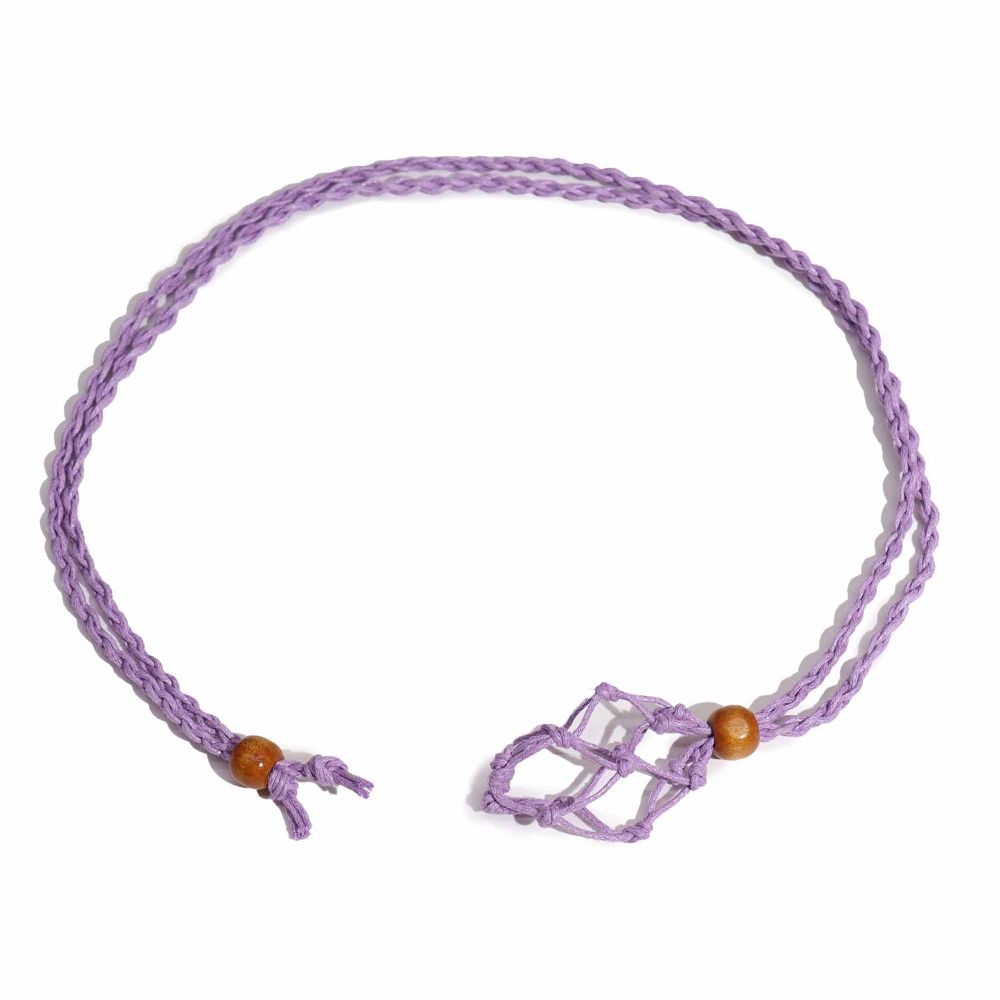 Collana con pietre preziose di cristallo, cordino da 45 cm/18 pollici - Viola