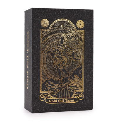 Set di tarocchi in lamina d'oro con libro - confezione regalo