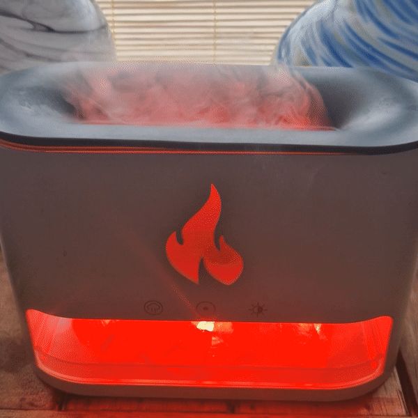 Diffusore di aromi Blaze - Camera di sale dell'Himalaya - USB-C - Effetto fiamma (sale incluso)