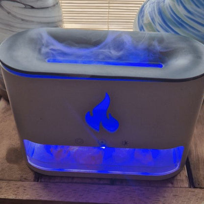 Diffusore di aromi Blaze - Camera di sale dell'Himalaya - USB-C - Effetto fiamma (sale incluso)