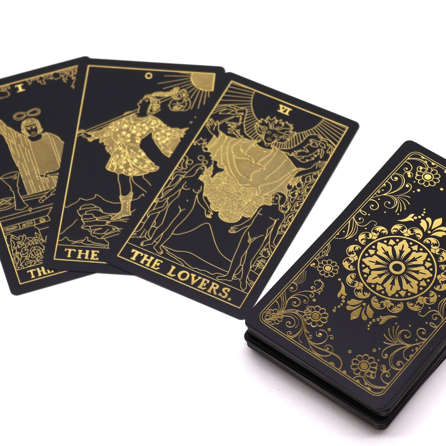 Set di tarocchi in lamina d'oro con libro - confezione regalo