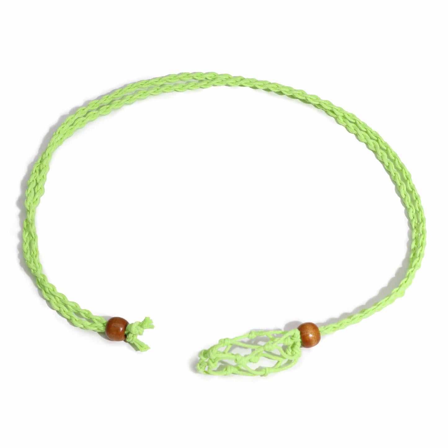 Collana con pietre preziose di cristallo, cordino da 45 cm/18 pollici - Verde