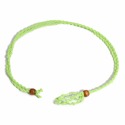 Collana con pietre preziose di cristallo, cordino da 45 cm/18 pollici - Verde