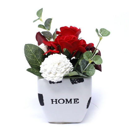 Bouquet Piccolo Vaso di Fiori - Rossi Ricchi