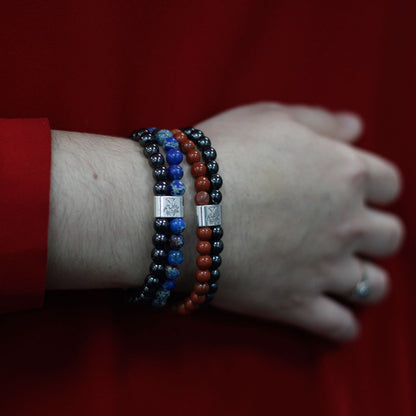 Bracciale magnetico con pietre preziose – sodalite