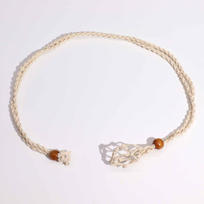 Collana con pietre preziose di cristallo, cordino da 45 cm/18 pollici - Naturale