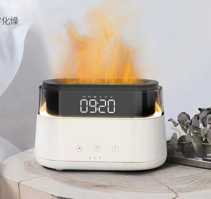 Diffusore di aromi moderno - Orologio a LED - USB-C - Effetto fiamma