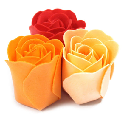 Set di 9 scatole di fiori di sapone - Rose pesca