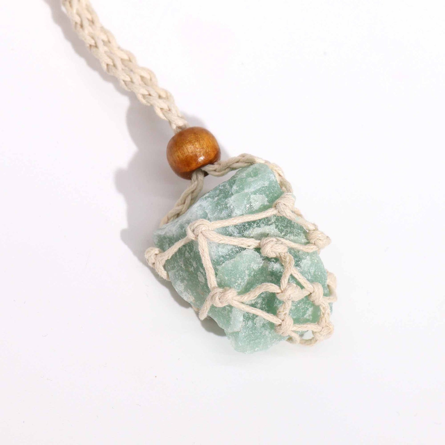 Collana con pietre preziose di cristallo, cordino da 45 cm/18 pollici - Naturale