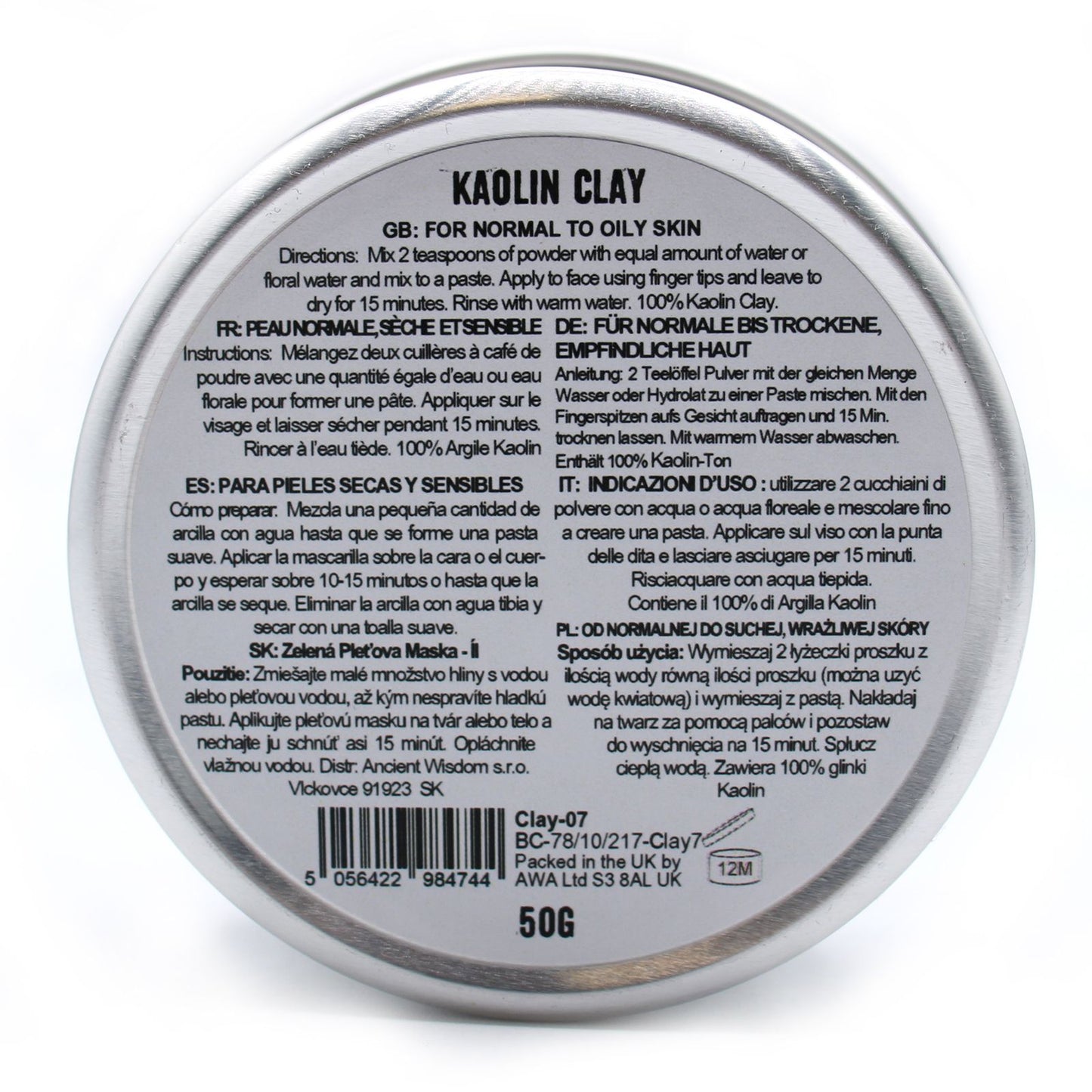 Argilla caolino 50 g