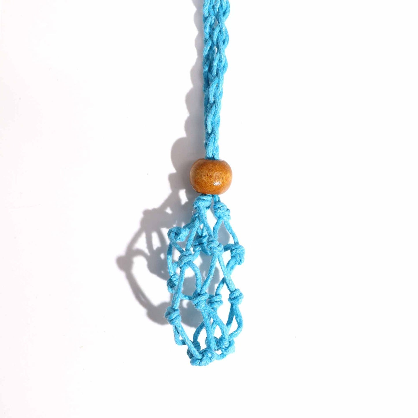 Collana con pietre preziose di cristallo, cordino da 45 cm/18 pollici - Blu