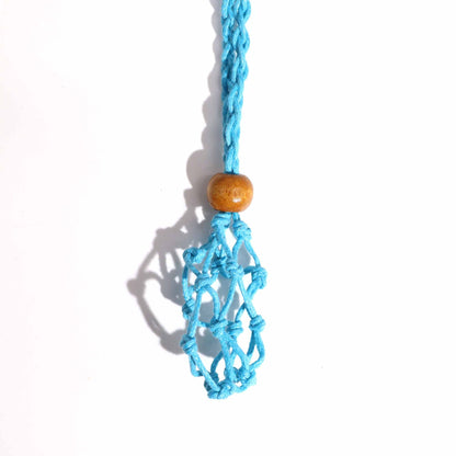 Collana con pietre preziose di cristallo, cordino da 45 cm/18 pollici - Blu