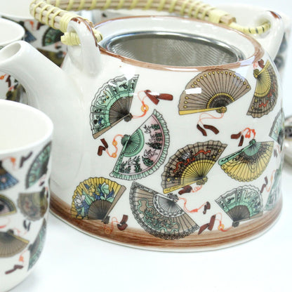 Set da tisana – ventagli cinesi