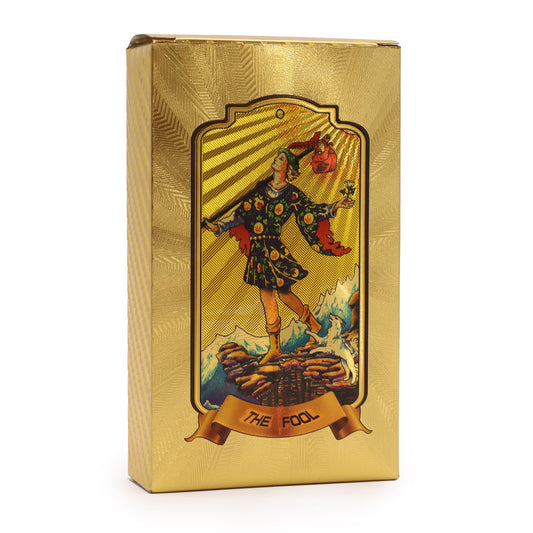 Set di carte dei tarocchi dorati