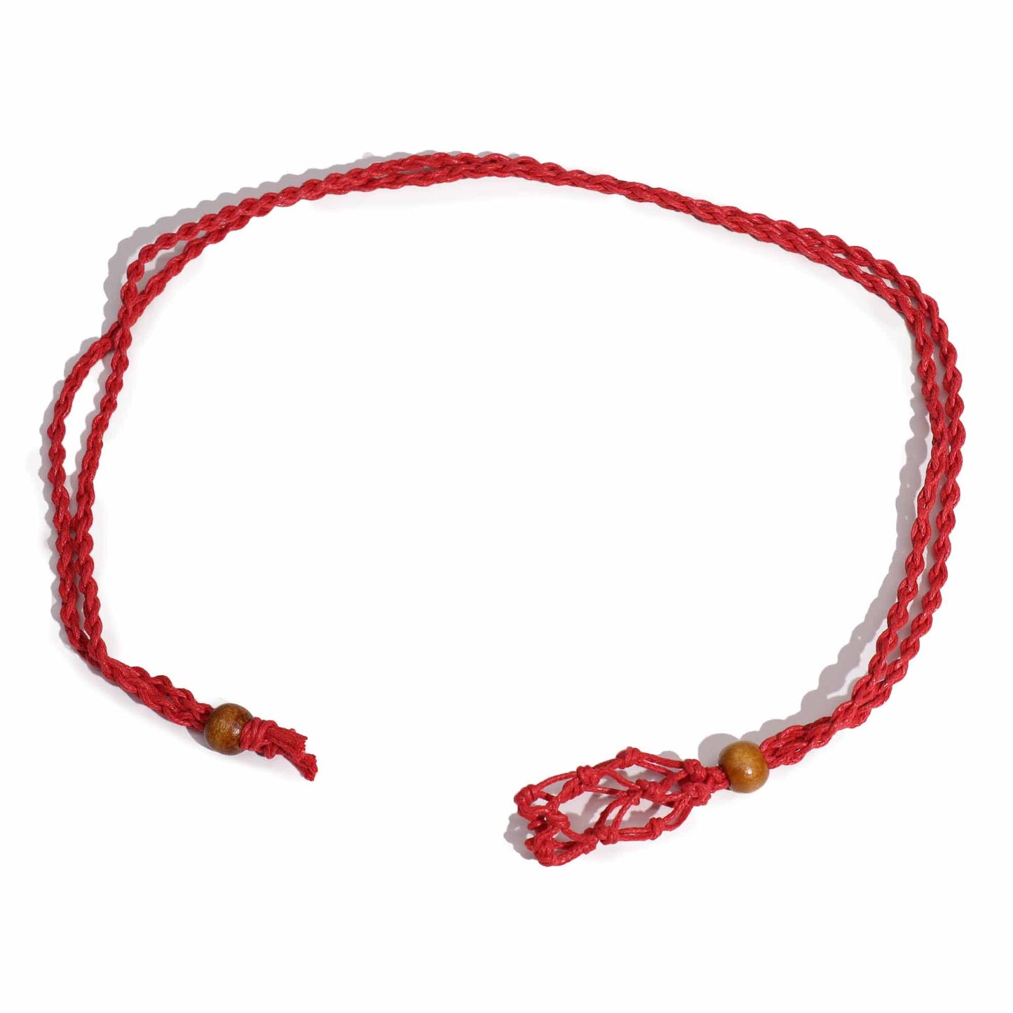 Collana con pietre preziose di cristallo, cordino da 45 cm/18 pollici - Rosso
