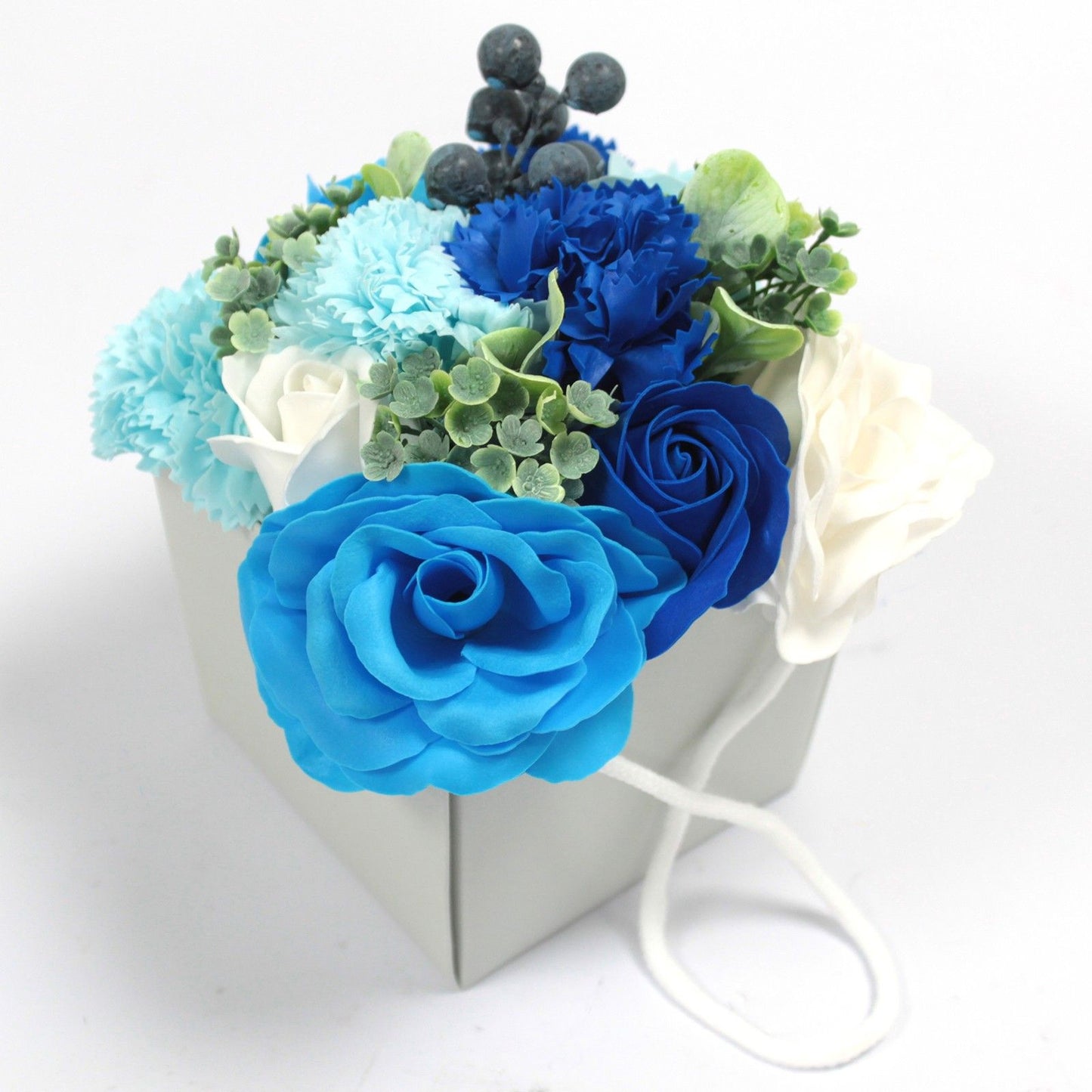 Bouquet di fiori di sapone - Matrimonio blu