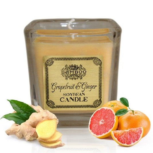Candela in barattolo di soia - Pompelmo e zenzero