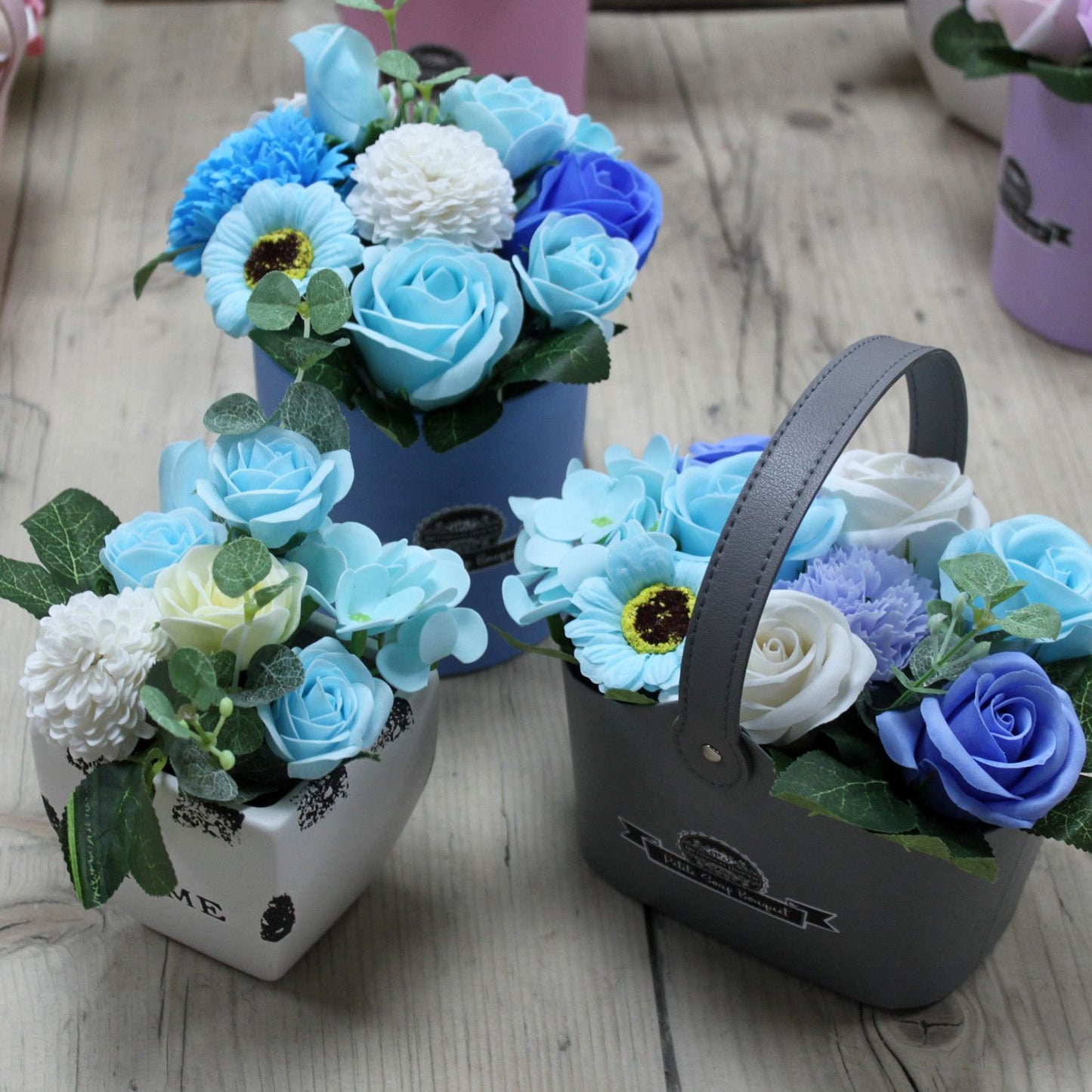 Bouquet Piccolo Vaso di Fiori - Soothing Blues