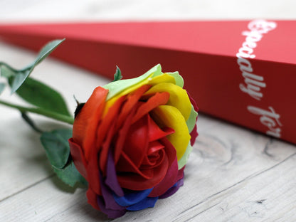 Fiore di sapone di lusso - Arcobaleno