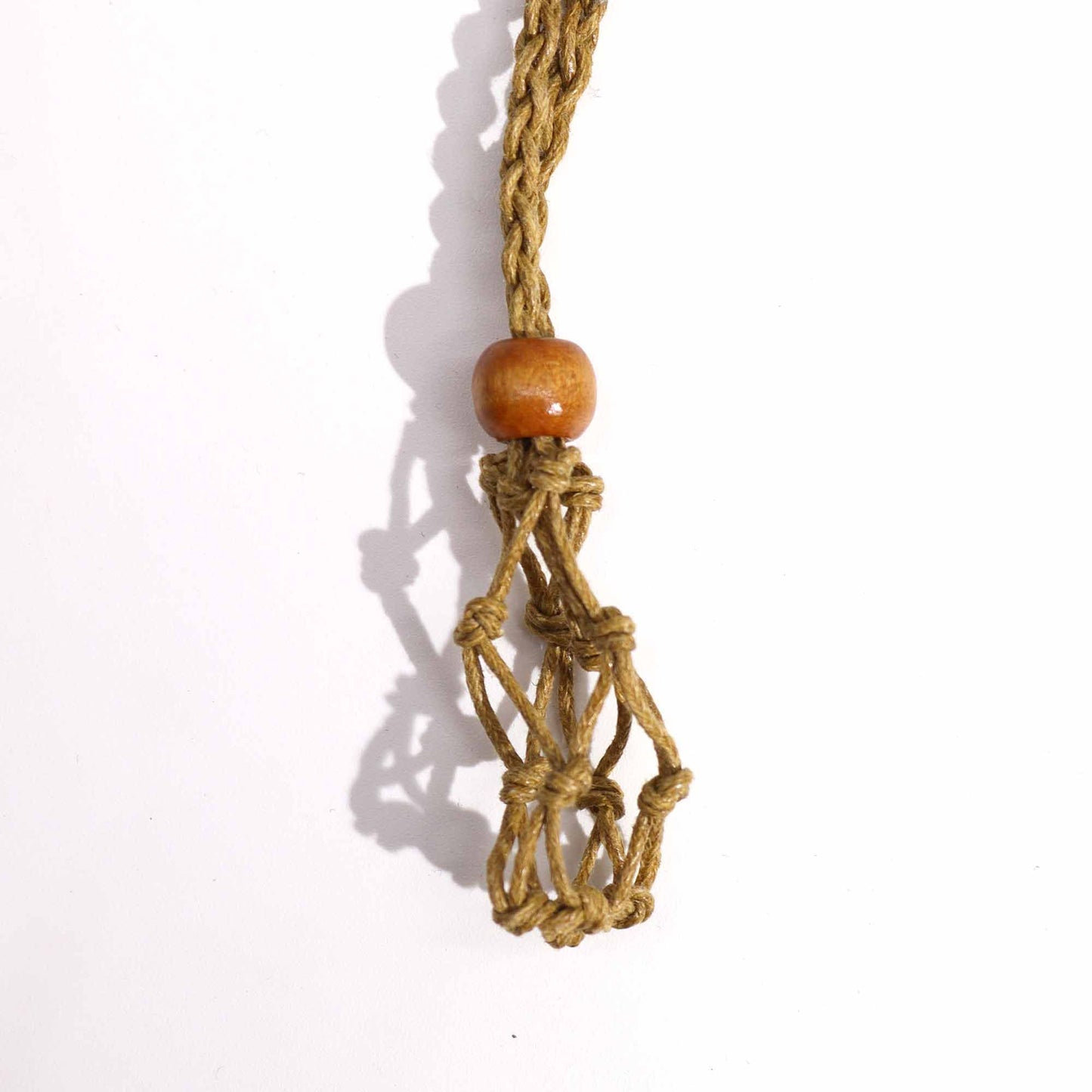 Collana con pietre preziose di cristallo, cordino da 45 cm/18 pollici - Sabbia