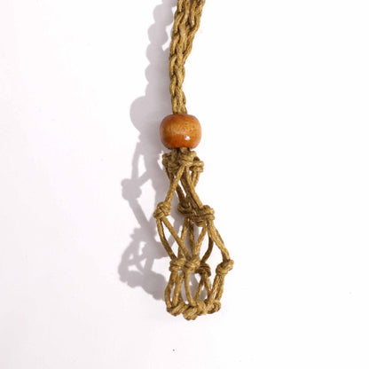 Collana con pietre preziose di cristallo, cordino da 45 cm/18 pollici - Sabbia