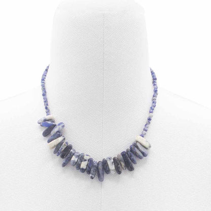 Collana con pietra allungata – sodalite