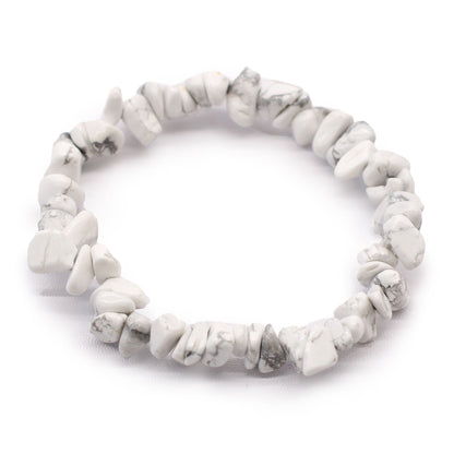 Bracciale con frammenti di pietra – diaspro bianco