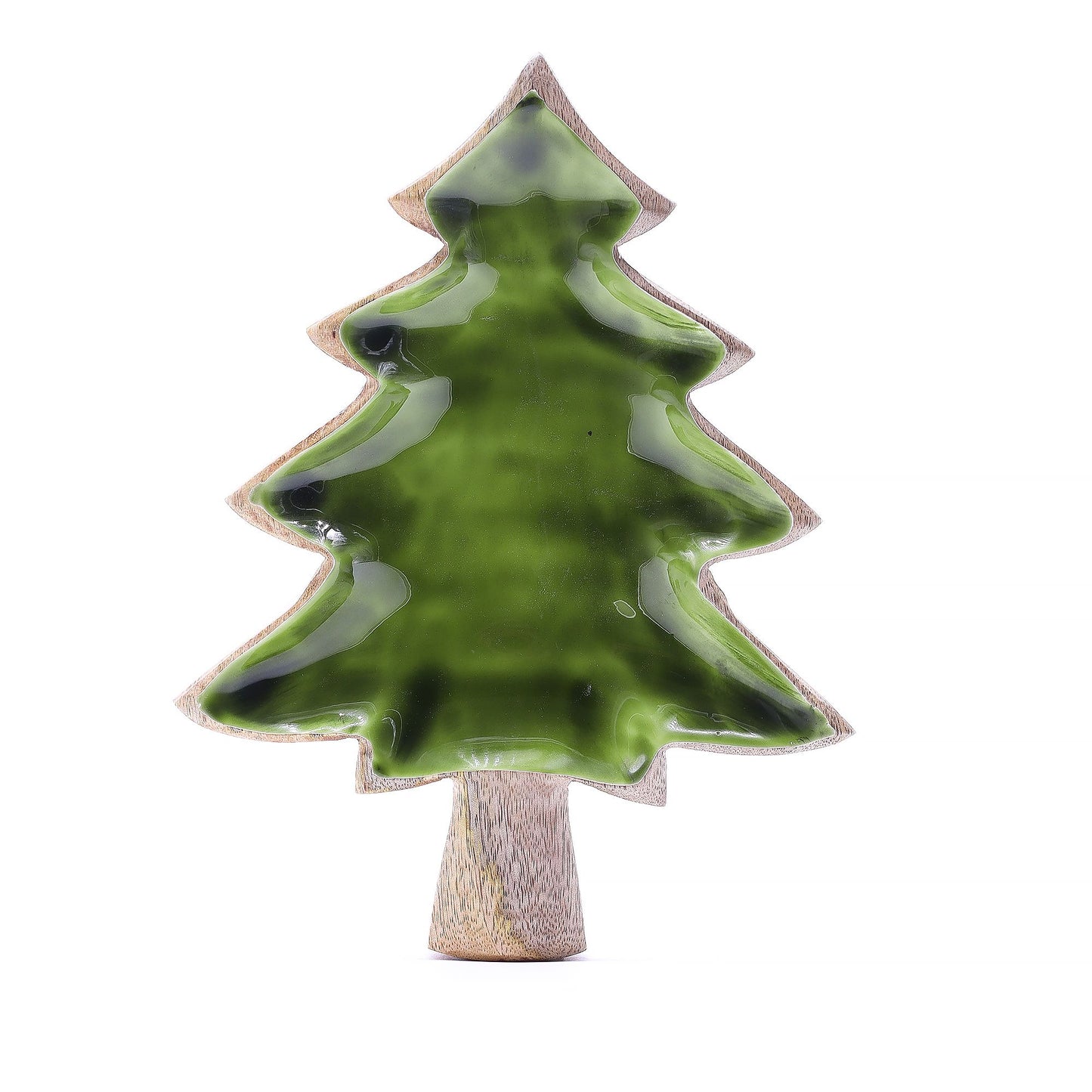 Ciotola smaltata a forma di albero 25x19cm