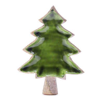 Ciotola smaltata a forma di albero 25x19cm