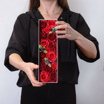 Scatola lunga - Rose rosse classiche