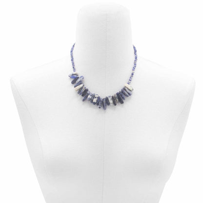 Collana con pietra allungata – sodalite