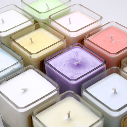 Candele in barattolo di soia - Lavanda e basilico