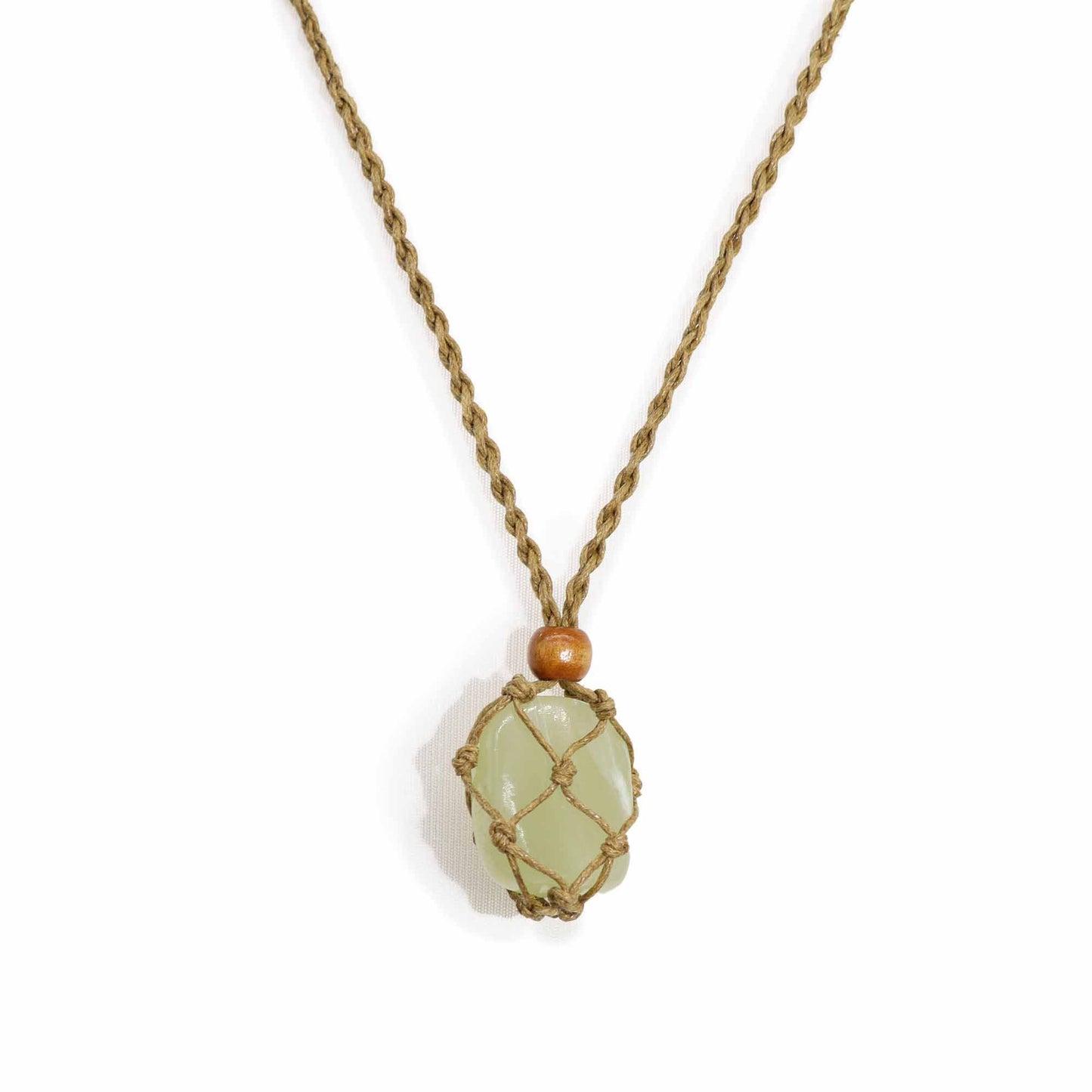 Collana con pietre preziose di cristallo, cordino da 45 cm/18 pollici - Sabbia