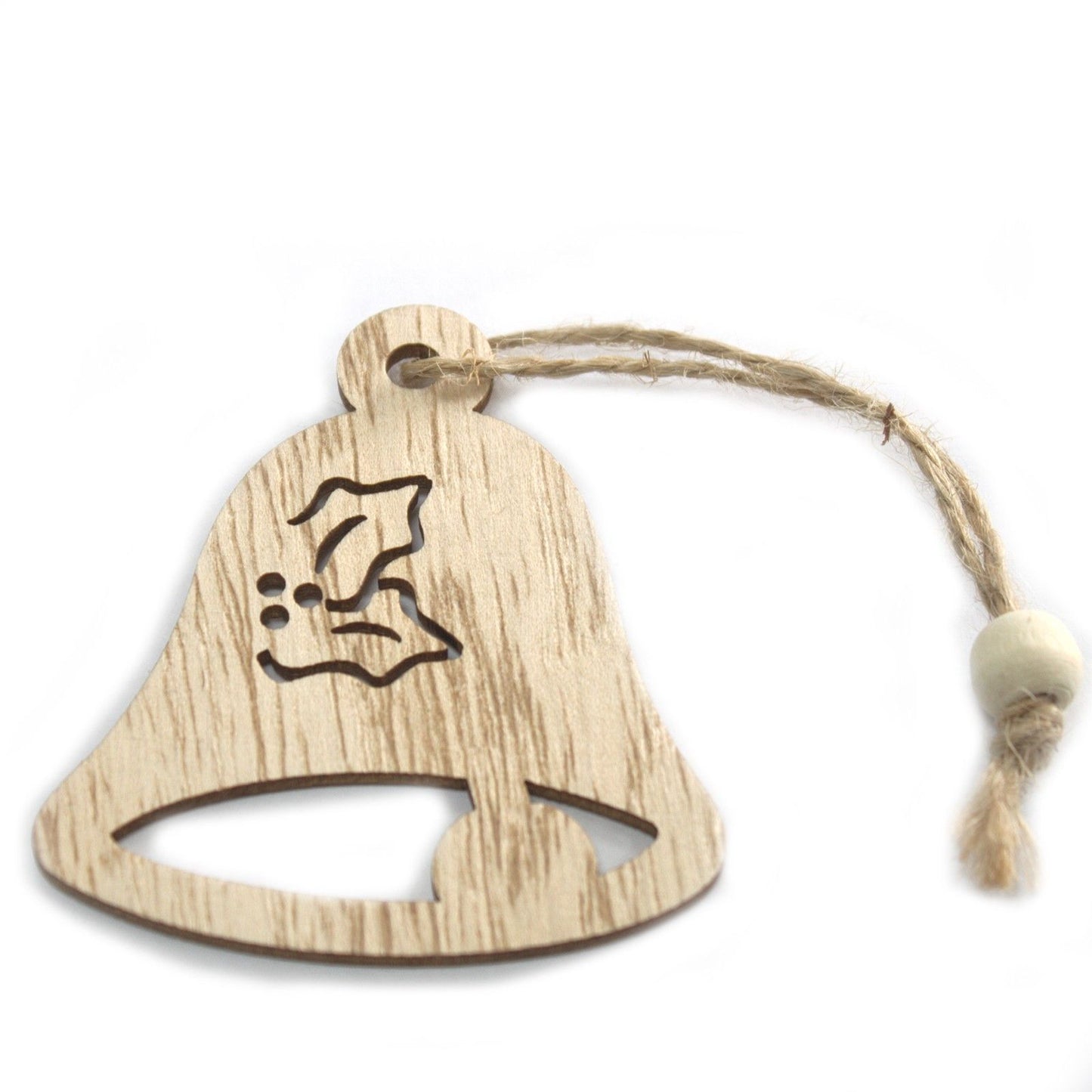 Confezione da 3 decorazioni natalizie in legno – Campana 