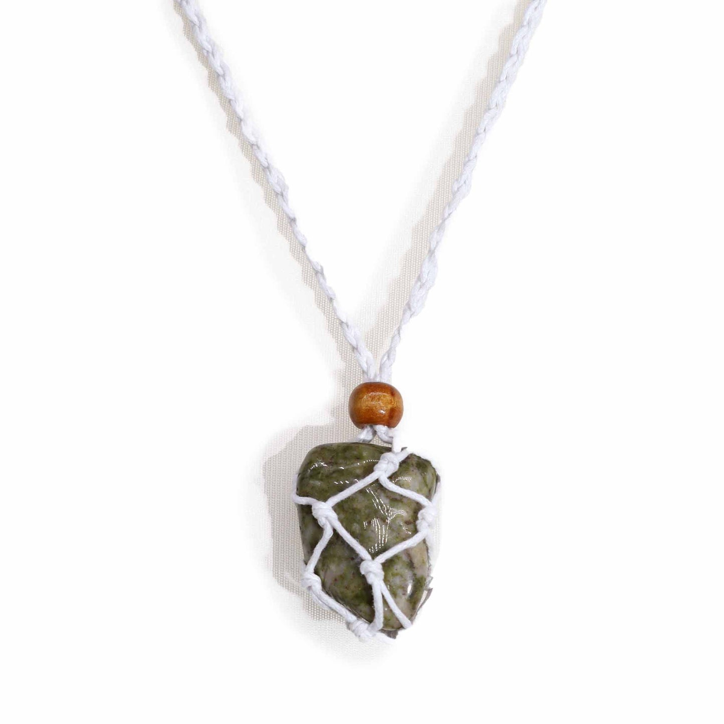 Collana con pietre preziose di cristallo, cordino da 45 cm/18 pollici - Bianco