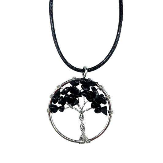 Ciondolo "Albero della vita" - agata nera