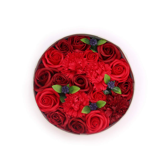 Scatola rotonda - Rose rosse classiche