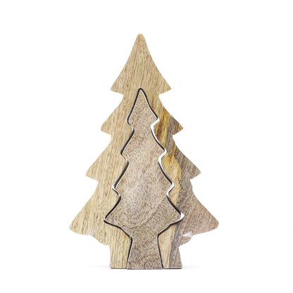 Piccolo albero nell'albero - Decorazione in legno 15x10cm