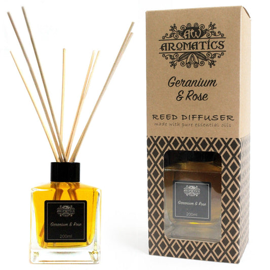 Diffusore di aromi con oli essenziali Geranio e Rosa 200 ml