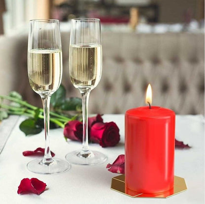 Set di candele 50 mm (4 pezzi) – rosso