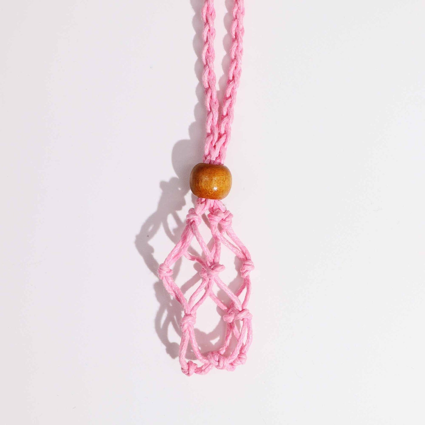 Collana con pietre preziose di cristallo, cordino da 45 cm/18 pollici - Rosa