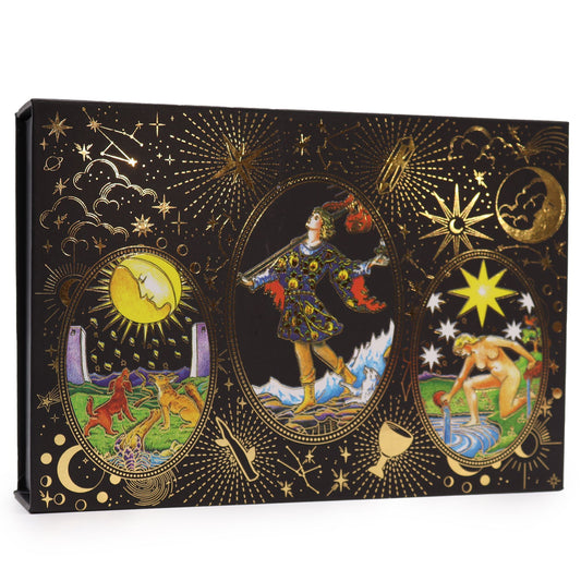 Tarocchi con lamina d'oro – Che la magia abbia inizio – set regalo