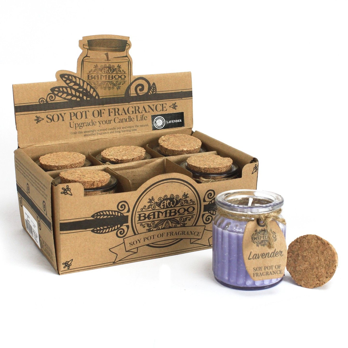 Candele profumate alla lavanda e soia