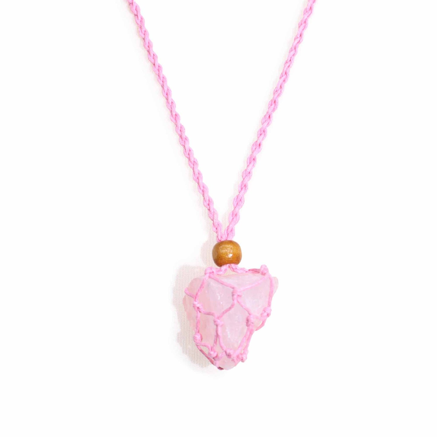 Collana con pietre preziose di cristallo, cordino da 45 cm/18 pollici - Rosa