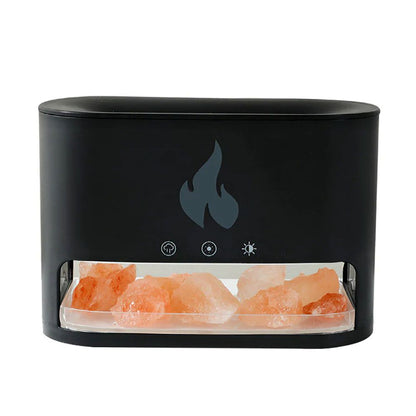 Diffusore di aromi Blaze - Camera di sale dell'Himalaya - USB-C - Effetto fiamma (sale incluso)