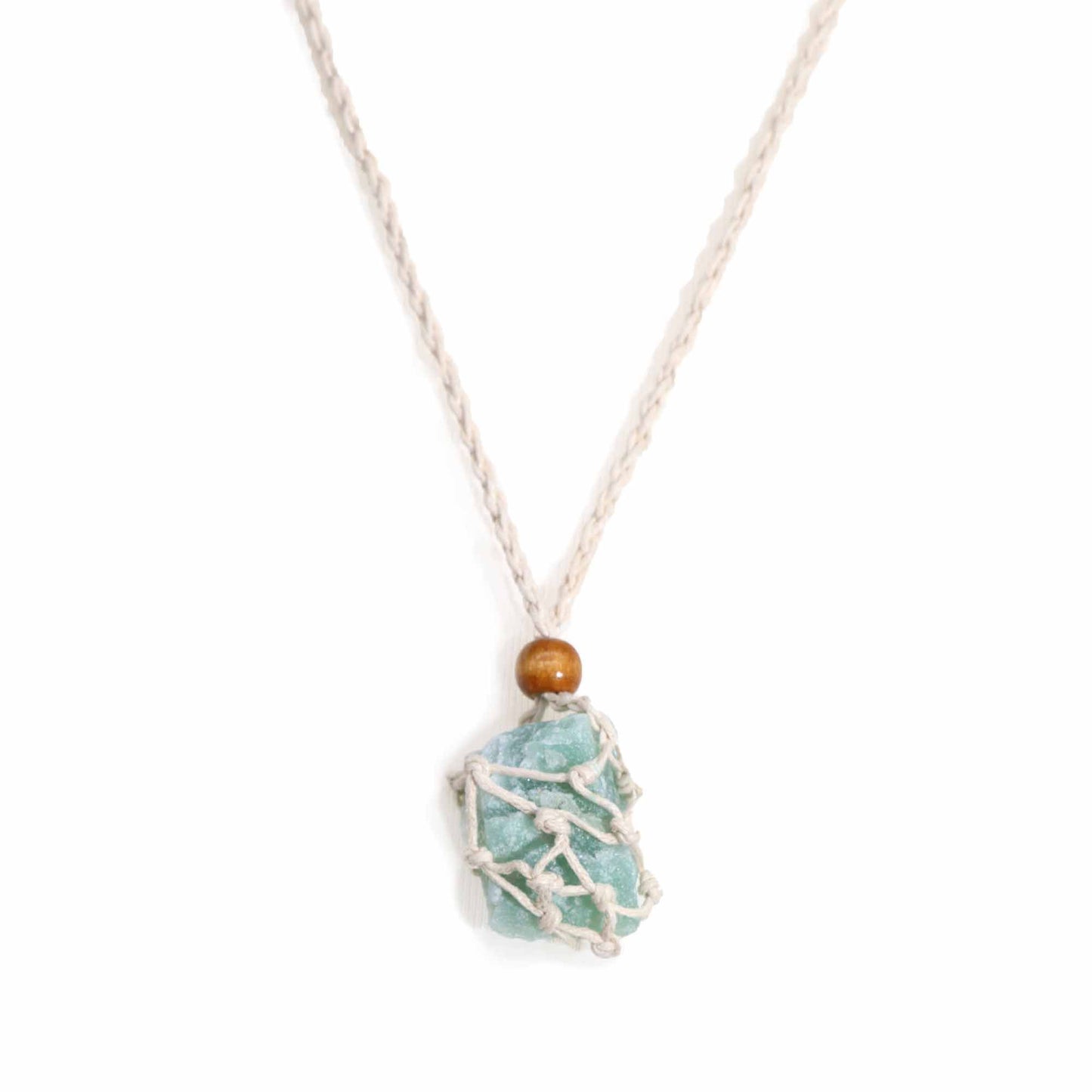Collana con pietre preziose di cristallo, cordino da 45 cm/18 pollici - Naturale